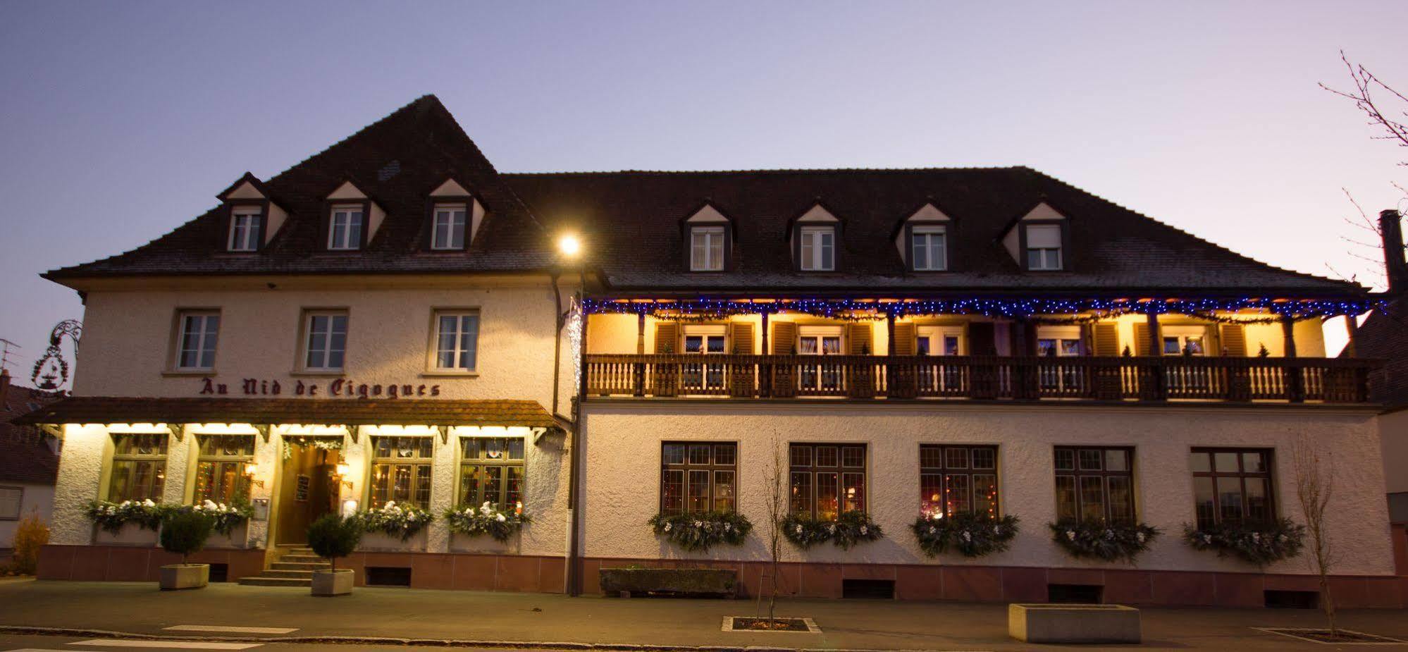 Hotel Au Nid De Cigognes Ostheim Exterior photo